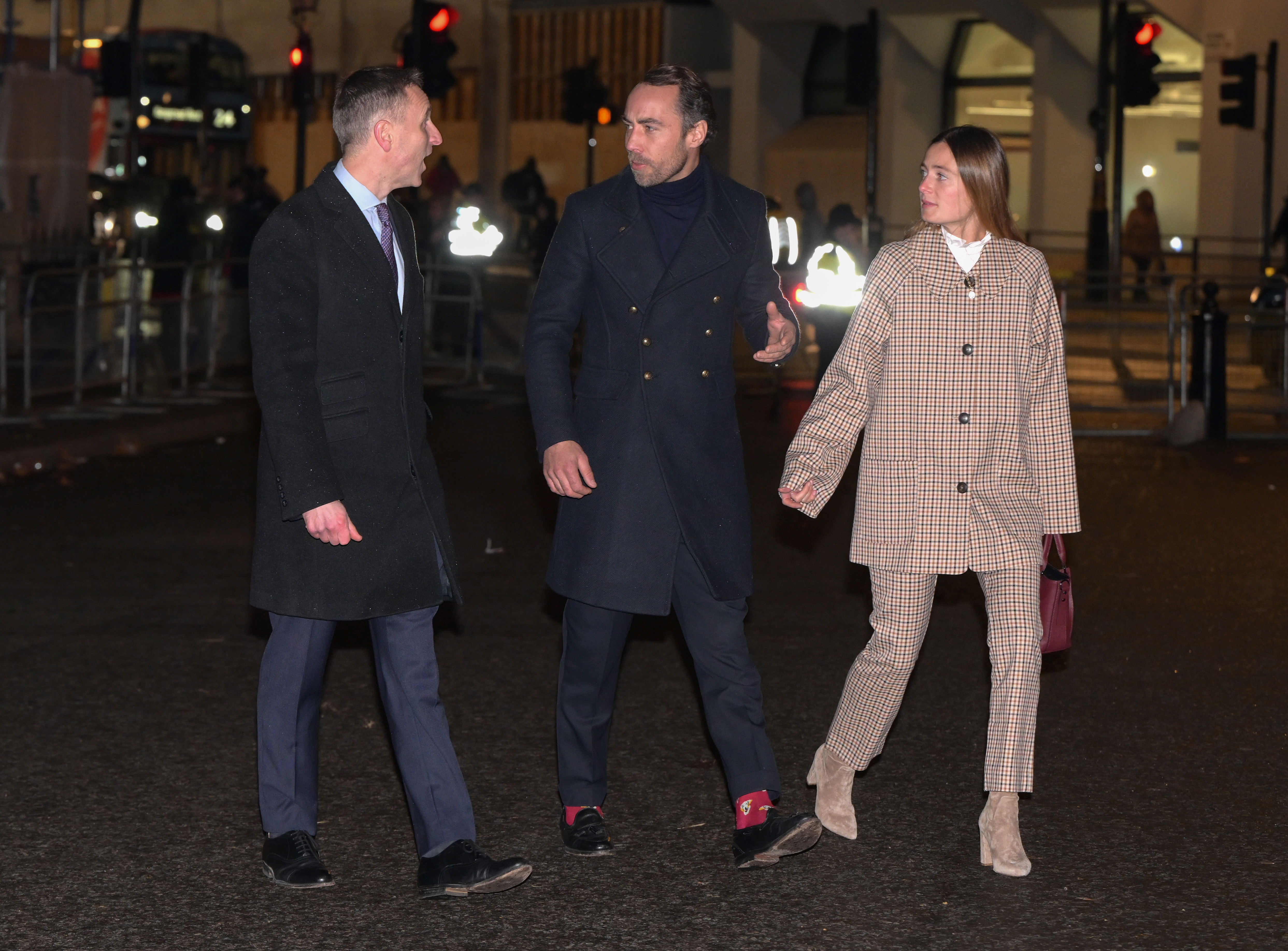 James Middleton and Alizee Thevenet arriving at the Together at Christmas concert