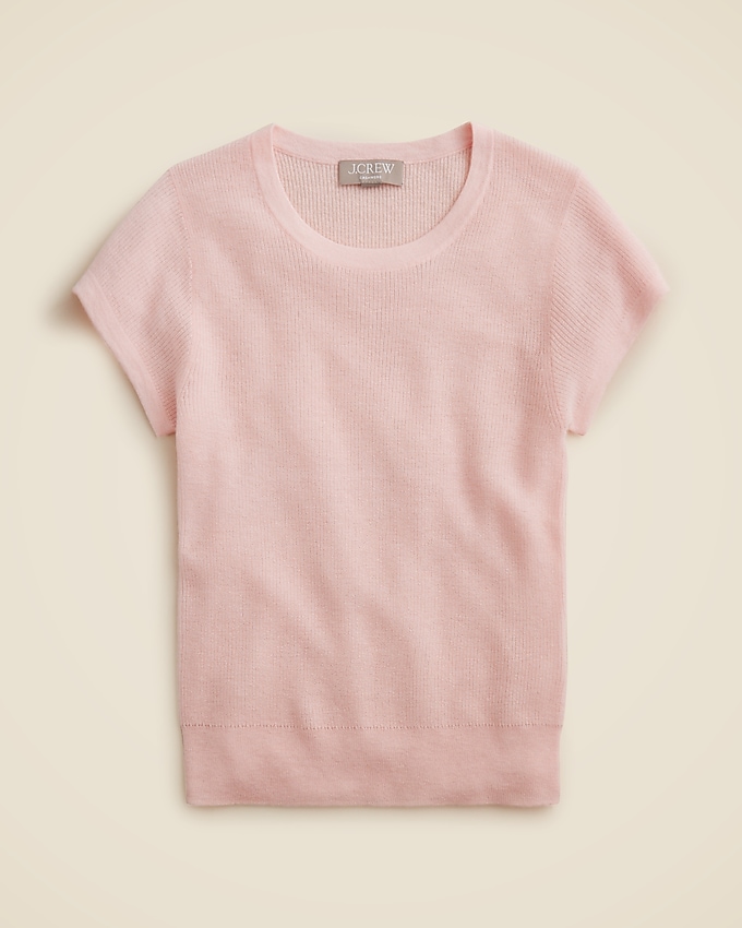 Ribbed Featherweight Cashmere T-Shirt