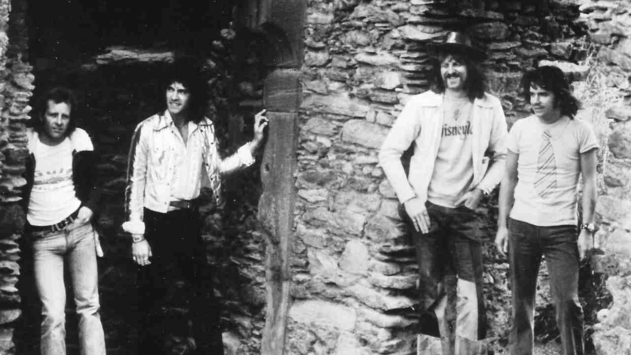 Nektar posing for a photograph in the early 1970s