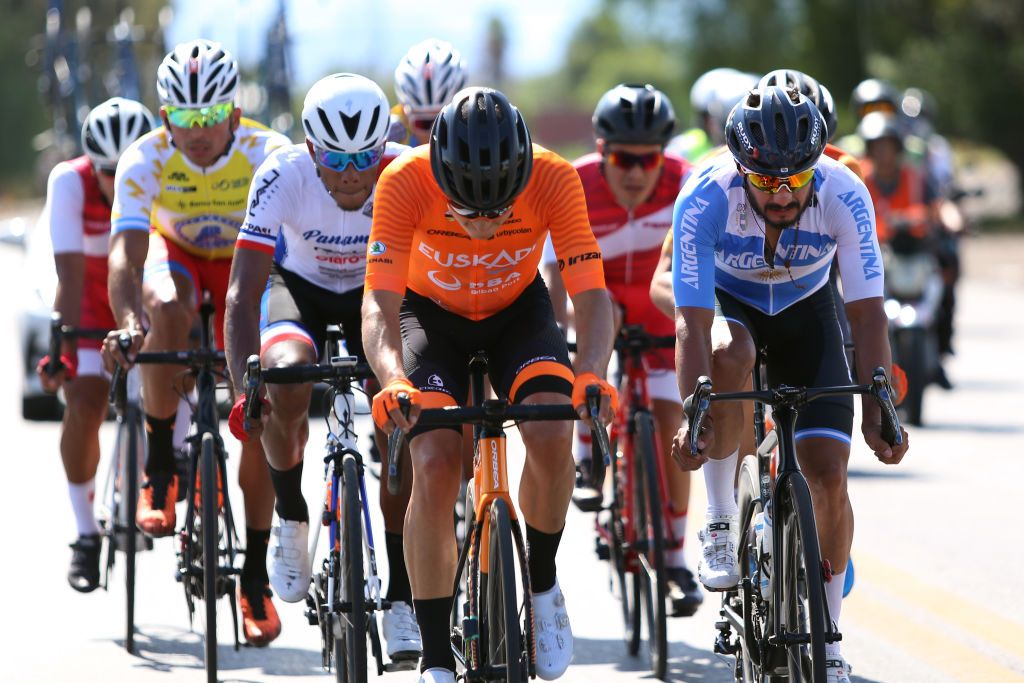 The day's 8-rider breakaway during Vuelta a San Juan stage 2