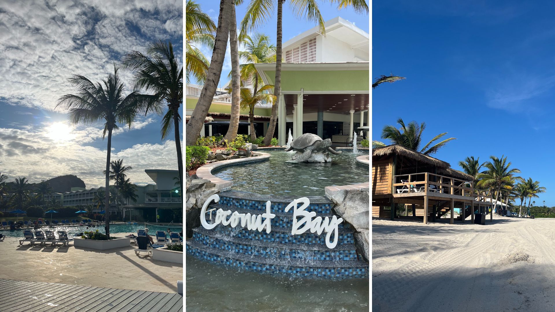 composite of three different areas in the resort