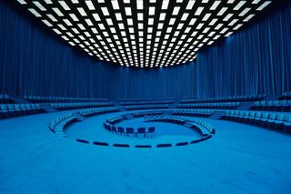 An in-the-round show set at Luc Besson’s Cité du Cinema building – which resembled the European Parliament