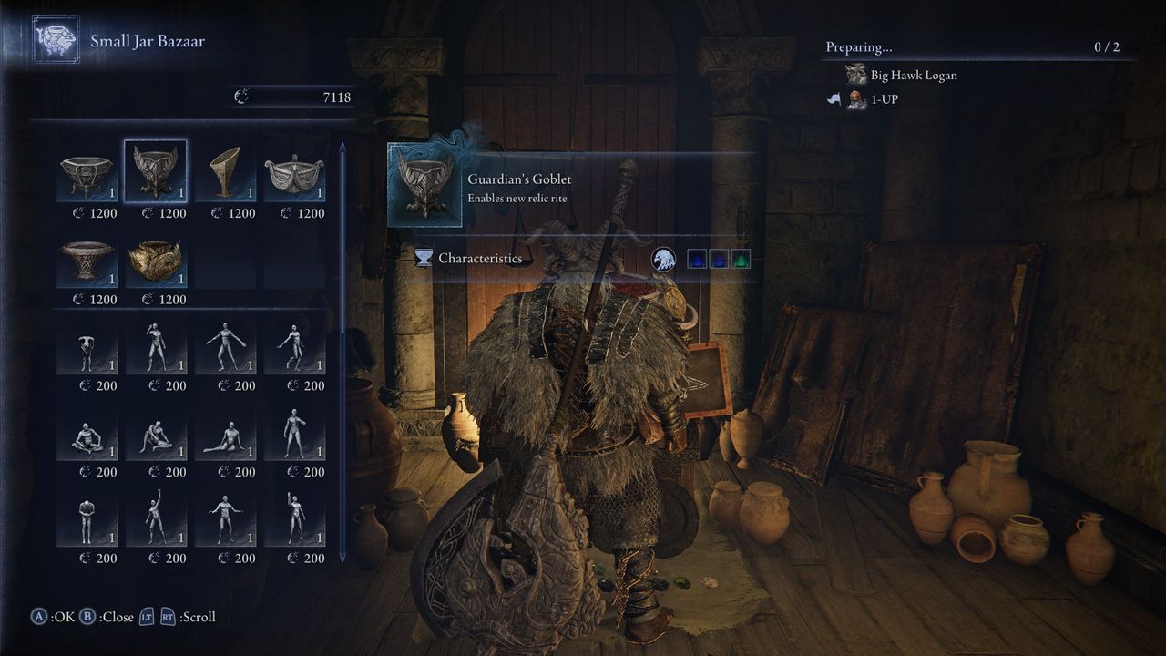 Elden Ring Nightreign relics - Goblet