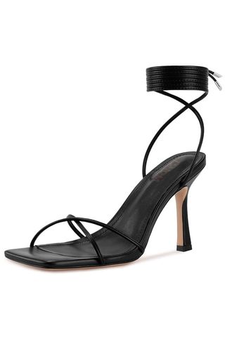 Isnom + Lace Up Heels Sandals