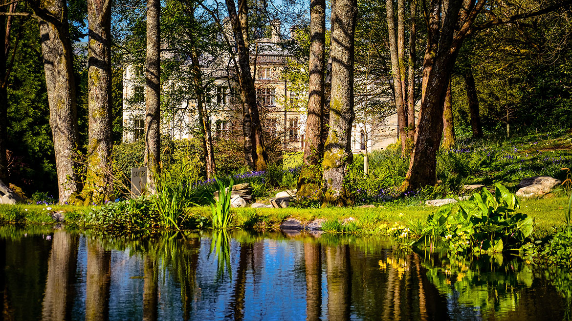 The lake and grounds at Palé Hall