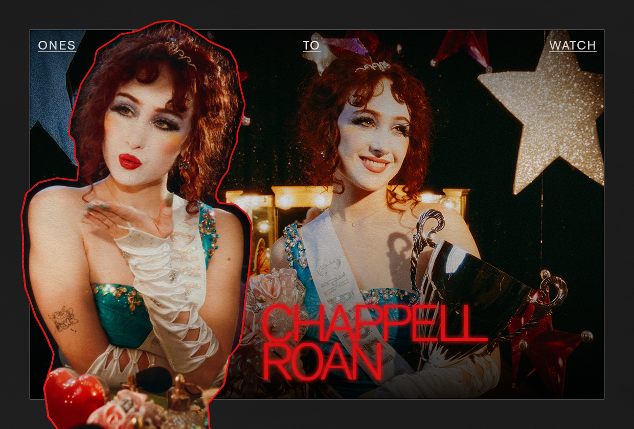Musician Chappell Roan dresses as a beauty queen for album art.