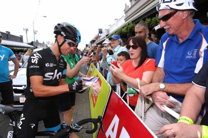 Richie Porte (Team Sky) signs autographs pre-stage