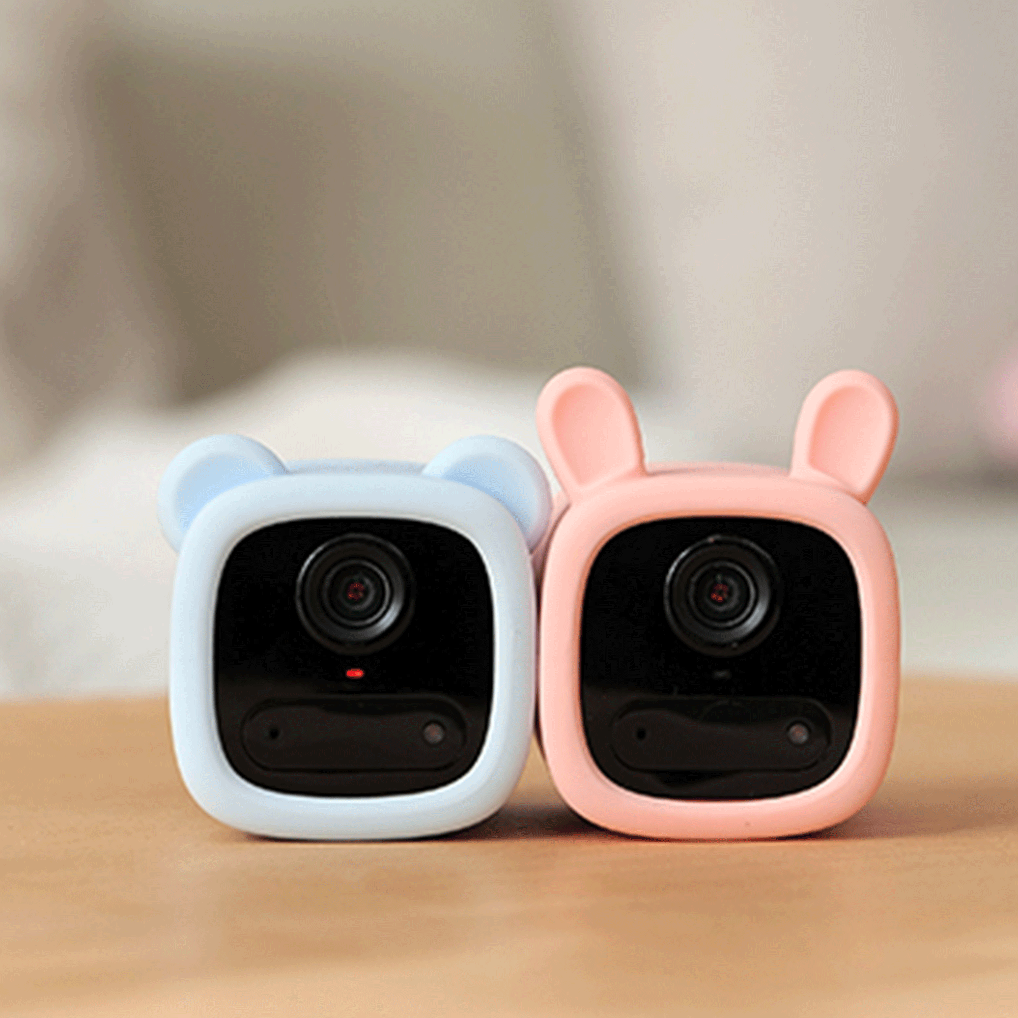 Baby camera in pink and blue cases