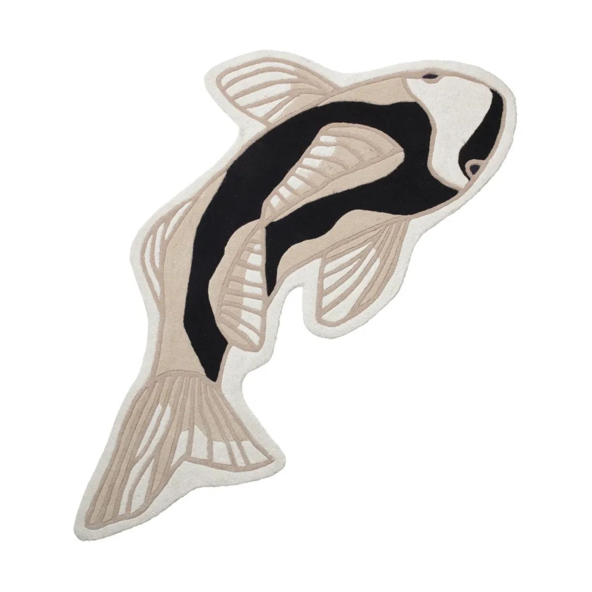 Broste Copenhagen, Koi Rug in Black-Beige