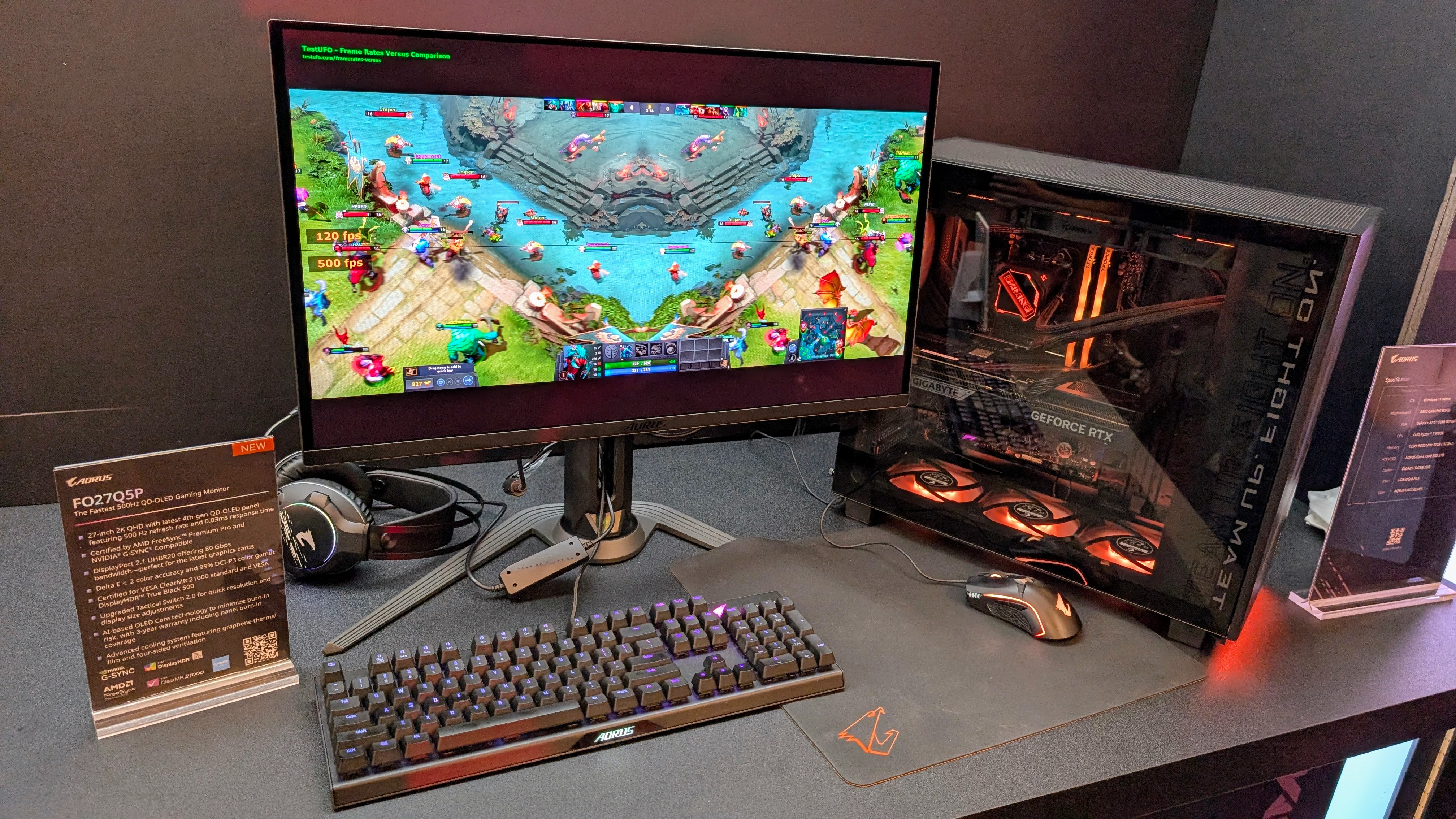 Gigabyte FO27Q5P gaming monitor at Computex 2025