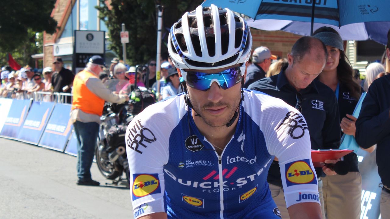A look at the Quick-Step helmet, glasses and jersey
