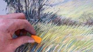 How to draw a landscape with pastels