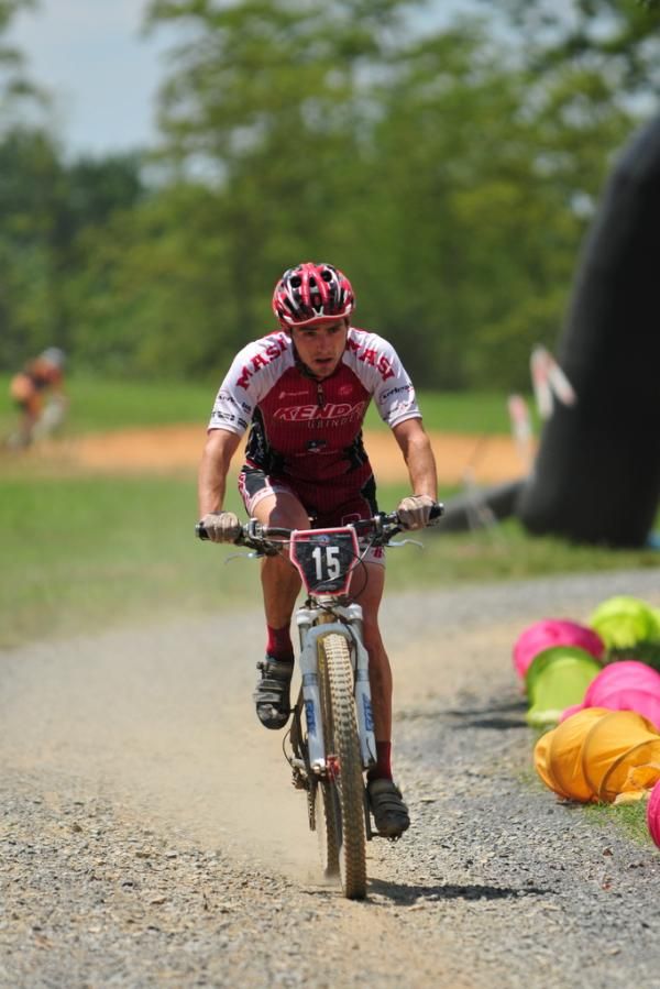 Nick Waite (Kenda) rides ot second place.