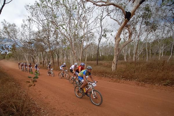 The lead group was fairly large on the flat stage.