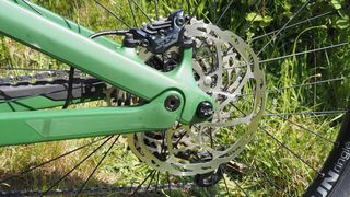 Close of rear brake on the Canyon Spectral:ON