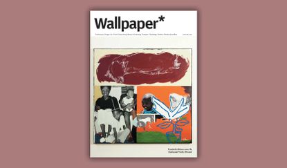 Zimbabwean painter Kudzanai-Violet Hwami's cover design for Wallpaper's January 2021 issue featuring her painting, Plains of the Christmas Cow
