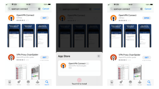 Screenshot of OpenVPN Connect app in App Store