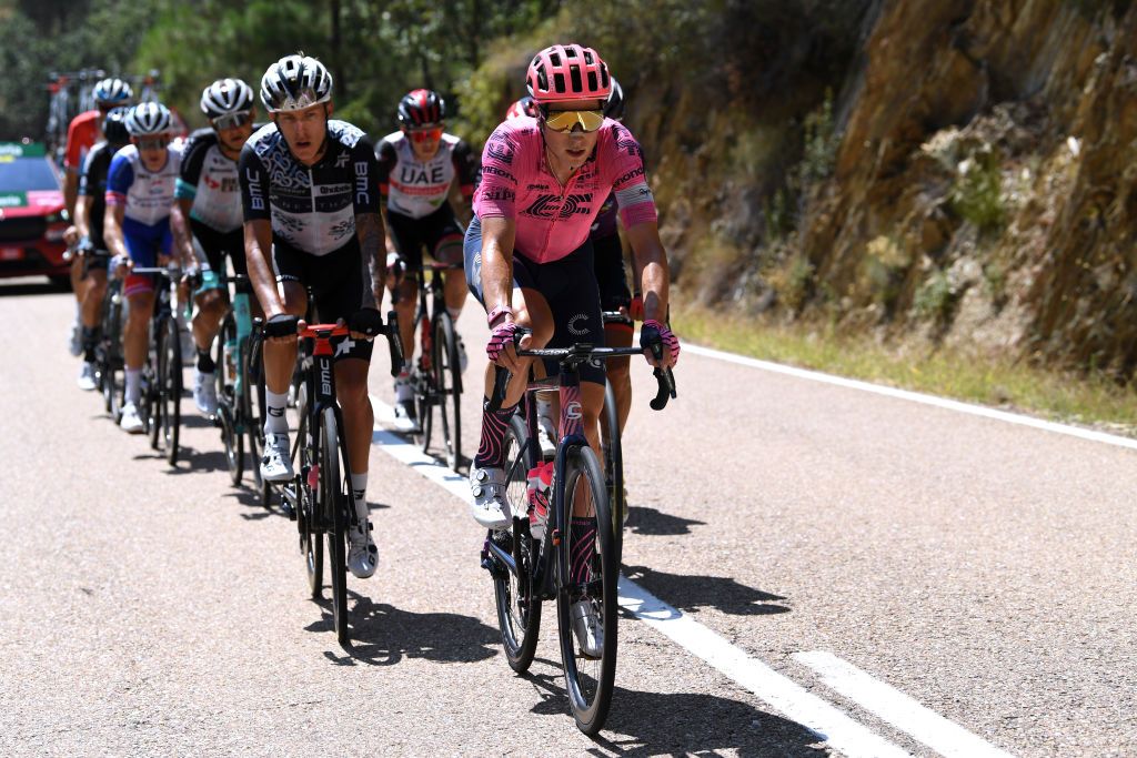 PICO VILLUERCAS SPAIN AUGUST 28 Jens Keukeleire of Belgium and Team EF Education Nippo competes during the 76th Tour of Spain 2021 Stage 14 a 1657km stage from Don Benito to Pico Villuercas 1580m lavuelta LaVuelta21 on August 28 2021 in Pico Villuercas Spain Photo by Tim de WaeleGetty Images