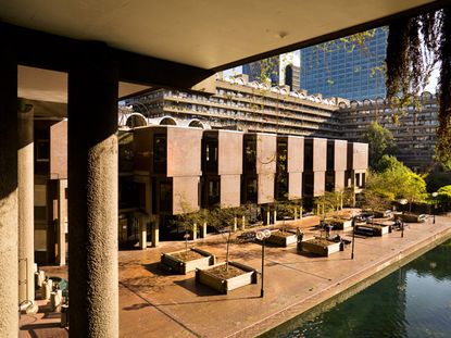 Image from the book of the Guildhall School of Music and Drama with the a river visible in the right corner of the picture