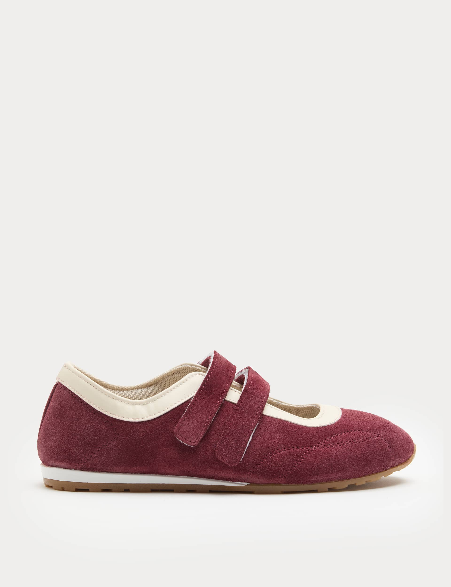 Suede Double Strap Mary Jane Trainers