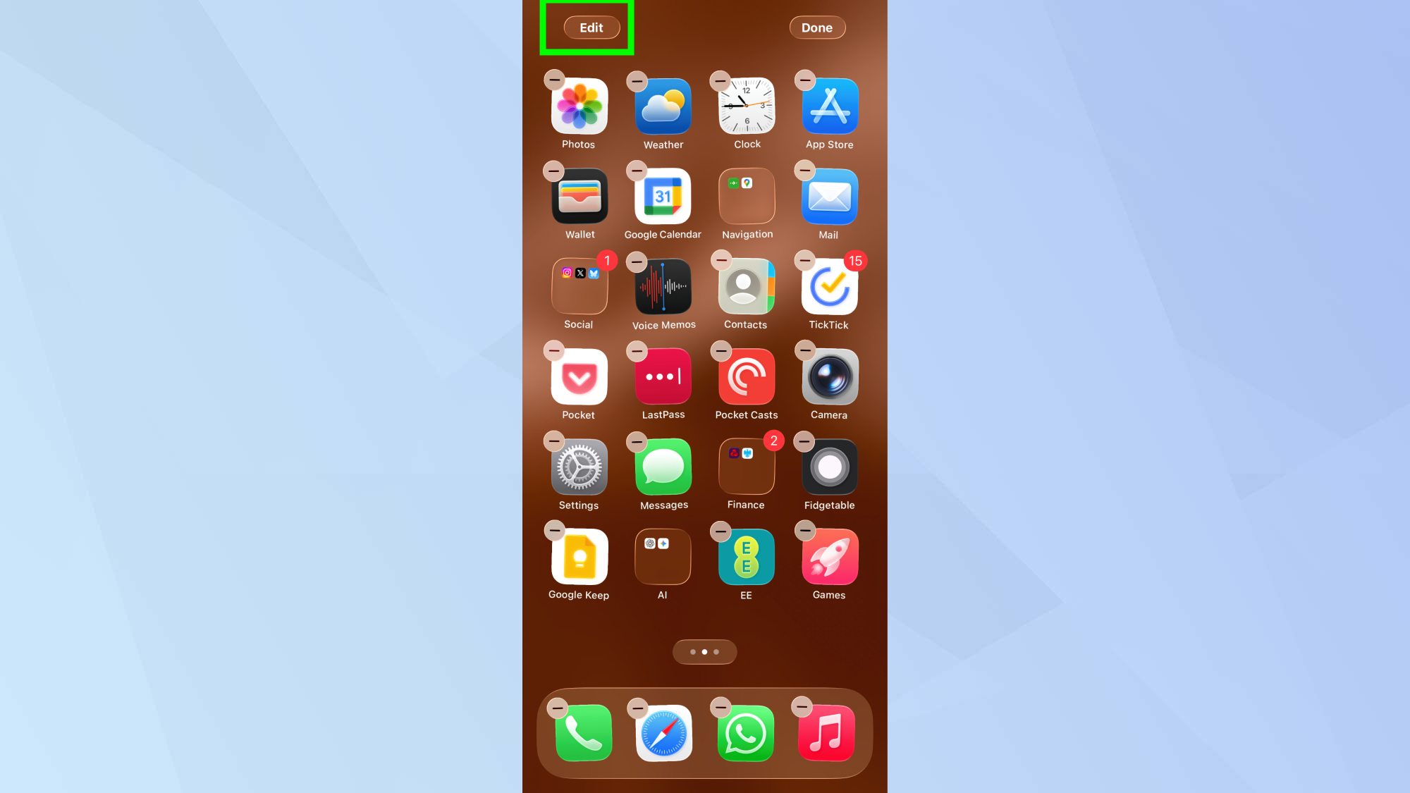 iphone homescreen edit