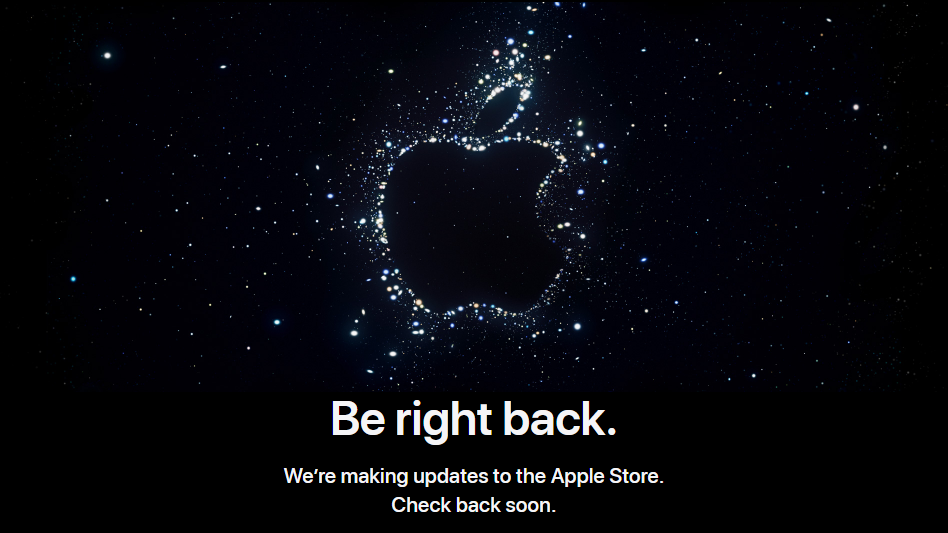 Apple Store no funciona antes del evento Far Out