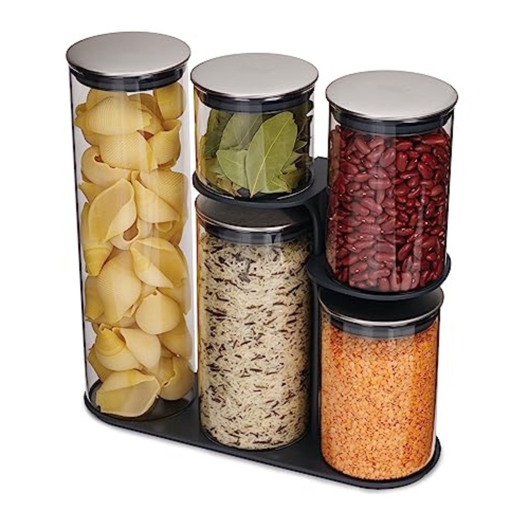 Joseph Joseph, Podium 100 Dry Food Storage Container Stand, 5-Piece Set