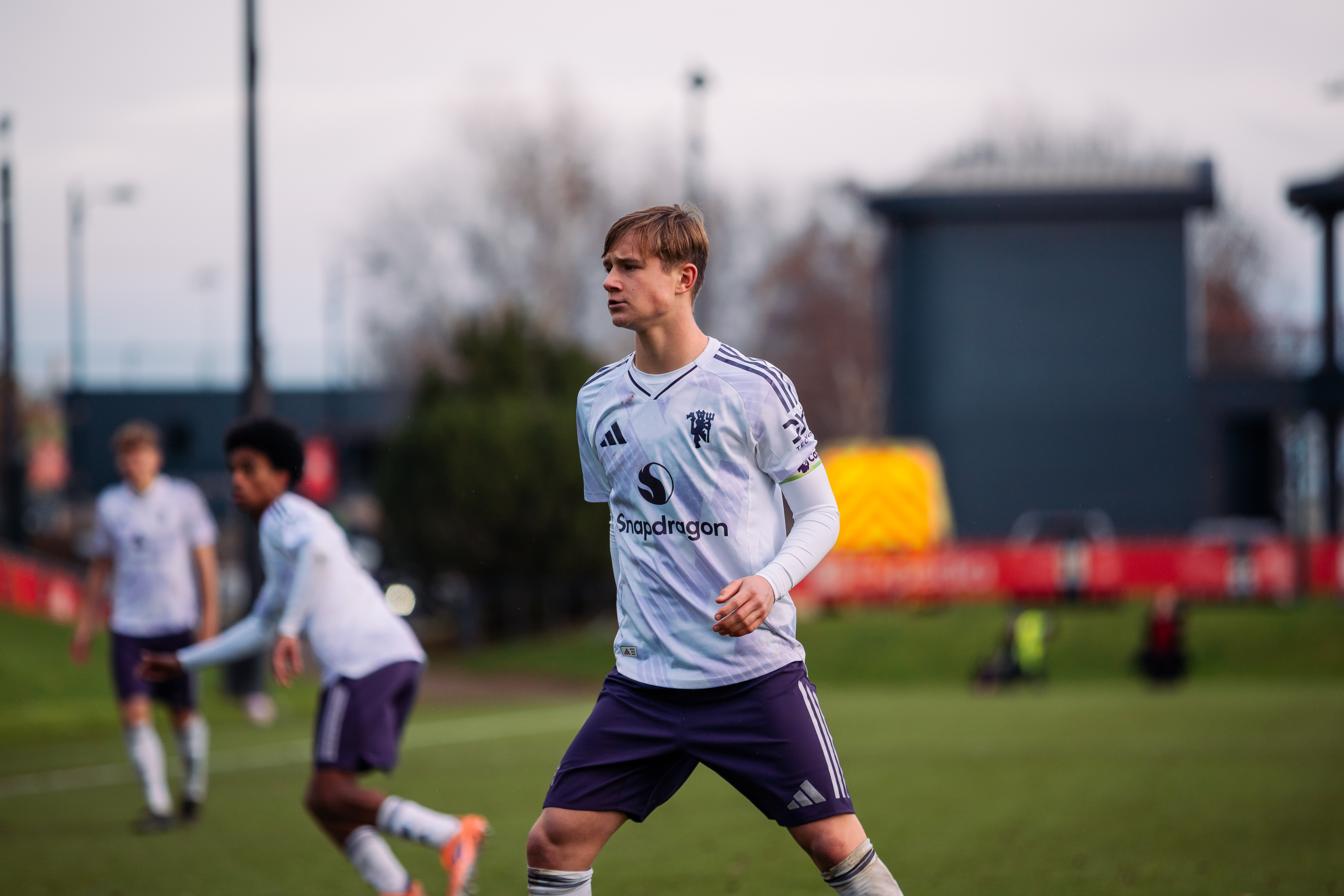 Manchester United academy star Jim Thwaites is already catching the eye