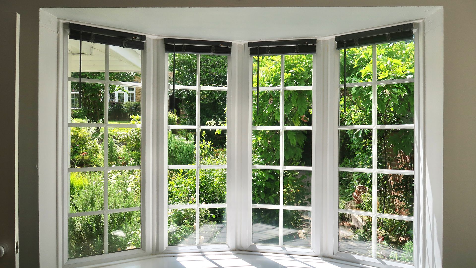 Bay windows looking out onto front garden