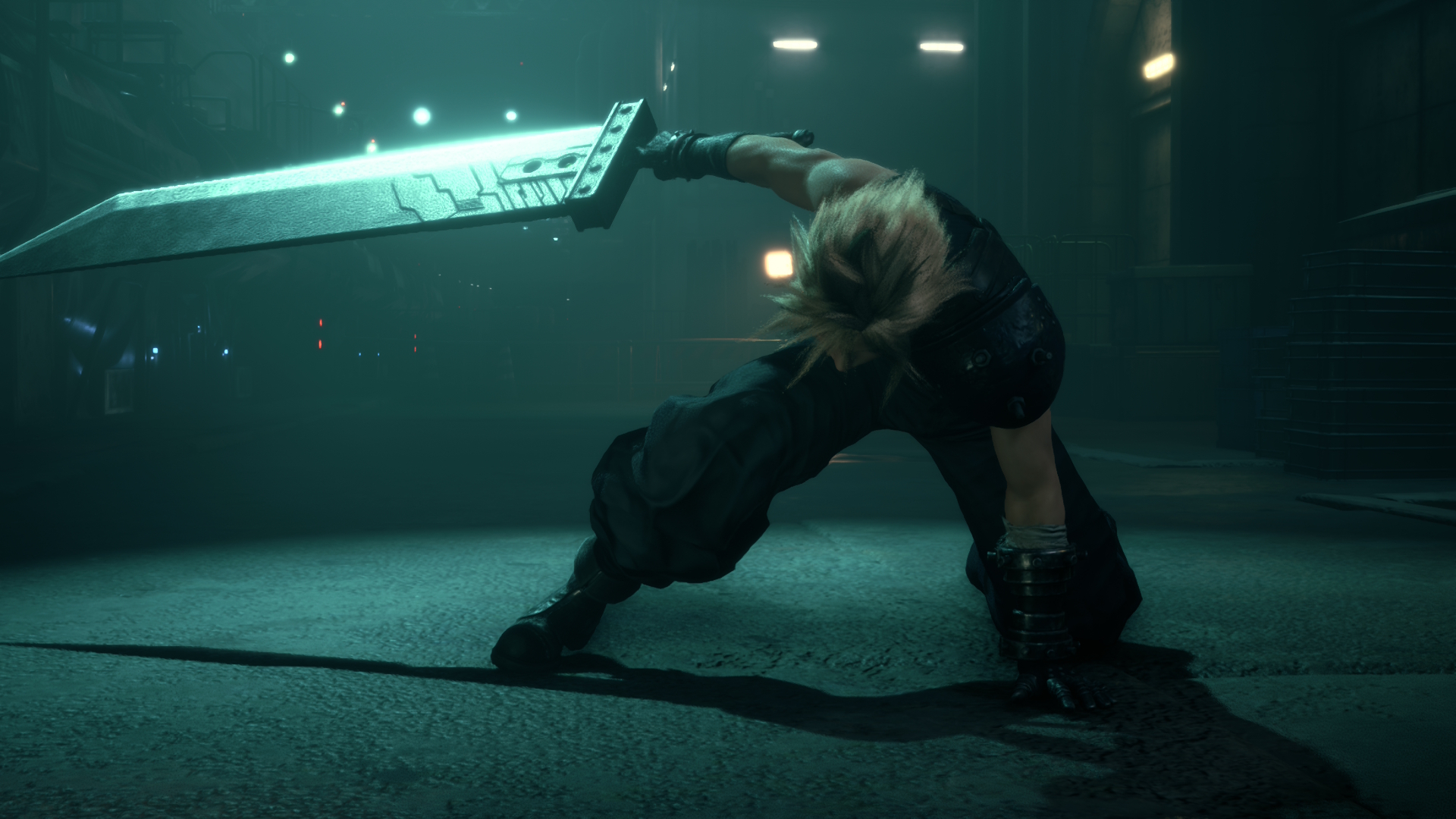 Final Fantasy VII Remake Switch 2 screenshot showing Cloud aura farming