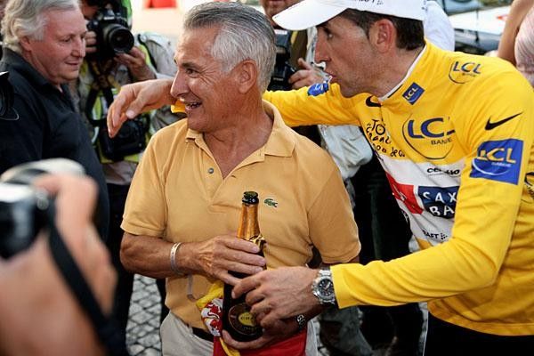 Sastres father was obviously happy with his son's success.