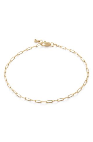 14k Gold Paper Clip Chain Bracelet