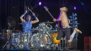 Red Hot Chili Peppers play a concert on May 11, 2013 at Memorial Coliseum in Portland, Oregon 