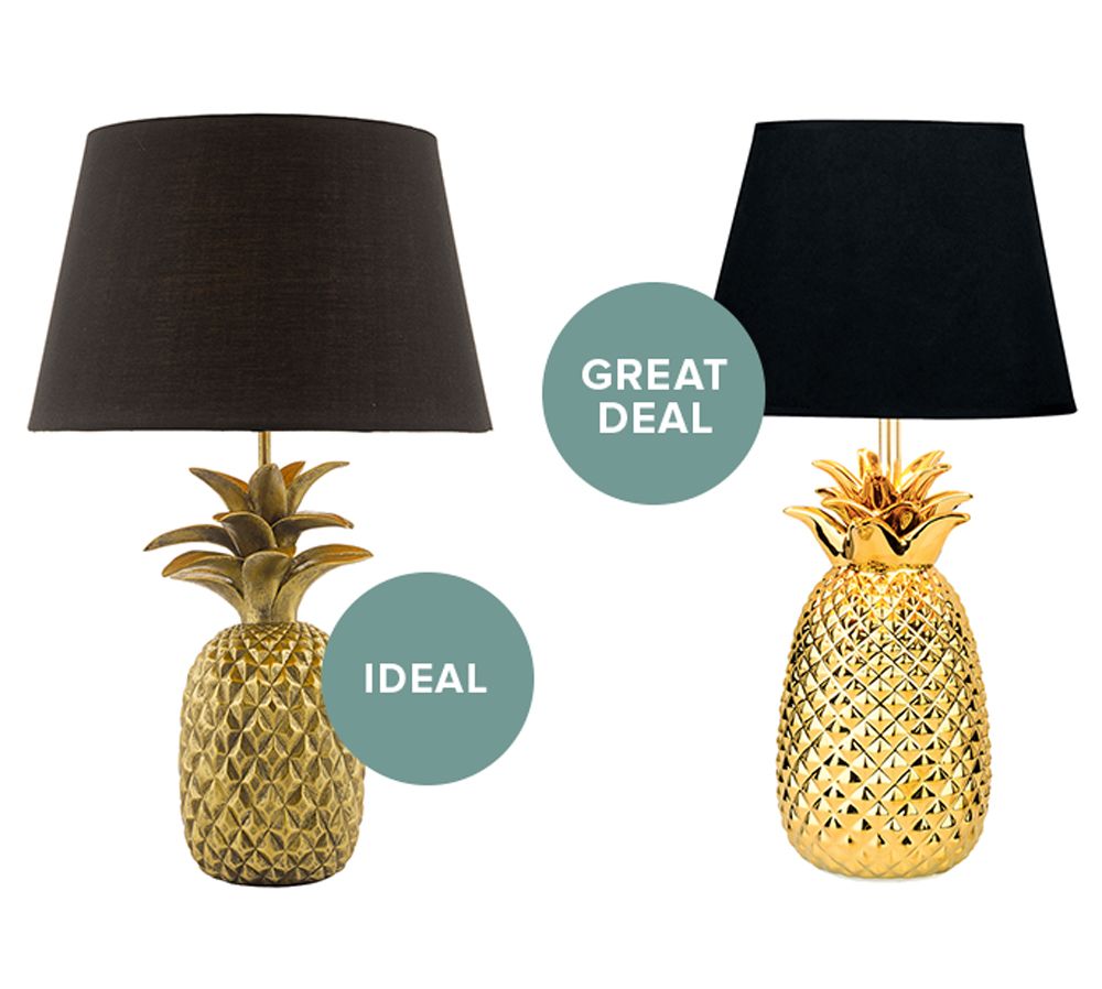 Get the luxe look for less with Lidl's glam pineapple lamp only £12.