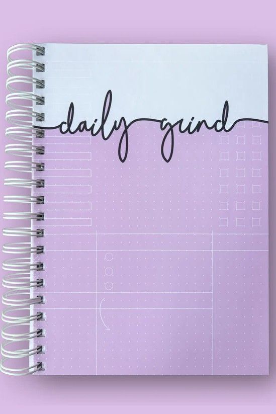 purple spiralbound planner