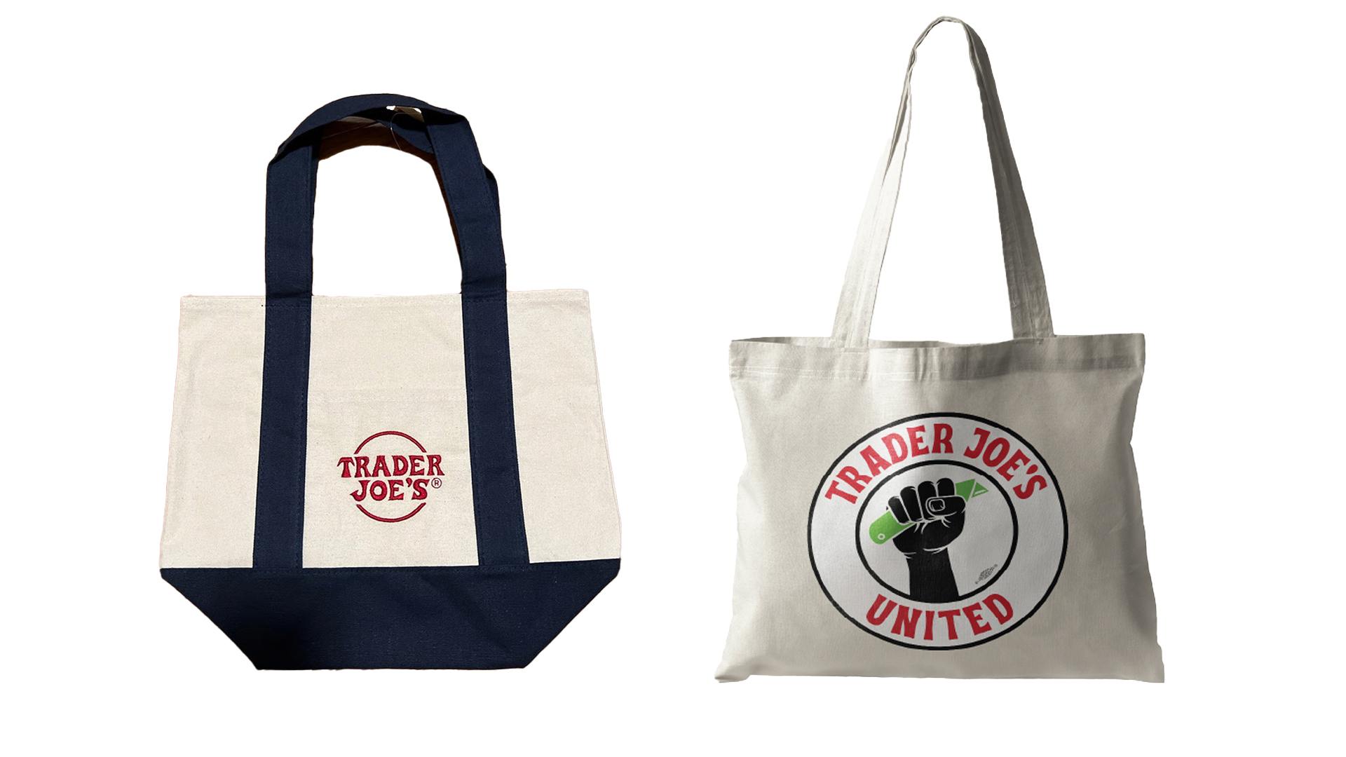 Trader Joe's vs Trader Joe's Union tote bags