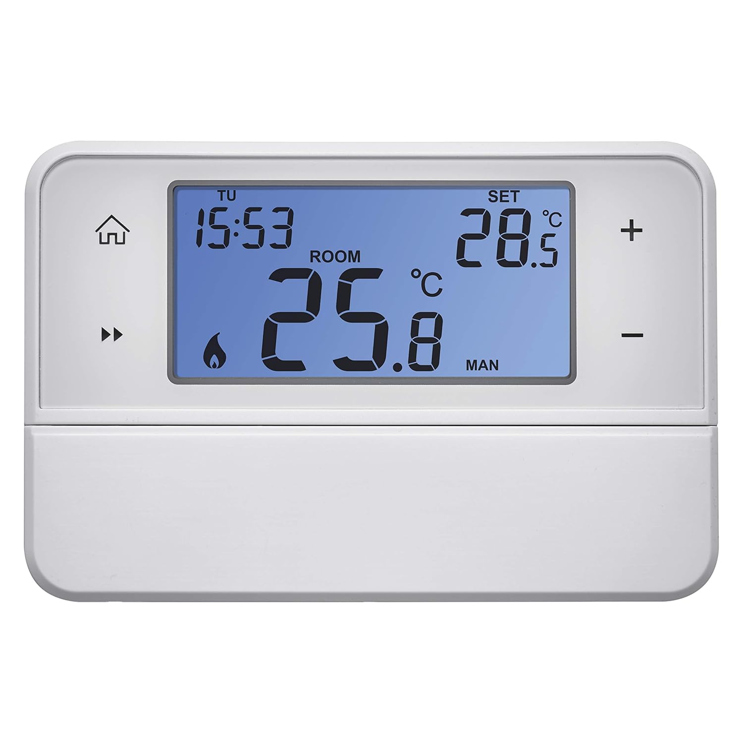 Emos Digital Room Thermostat With Opentherm Support - Programmable, Wired, Surface-Mount Thermostat, White, 12.6 X 8.4 X 2.6 Cm