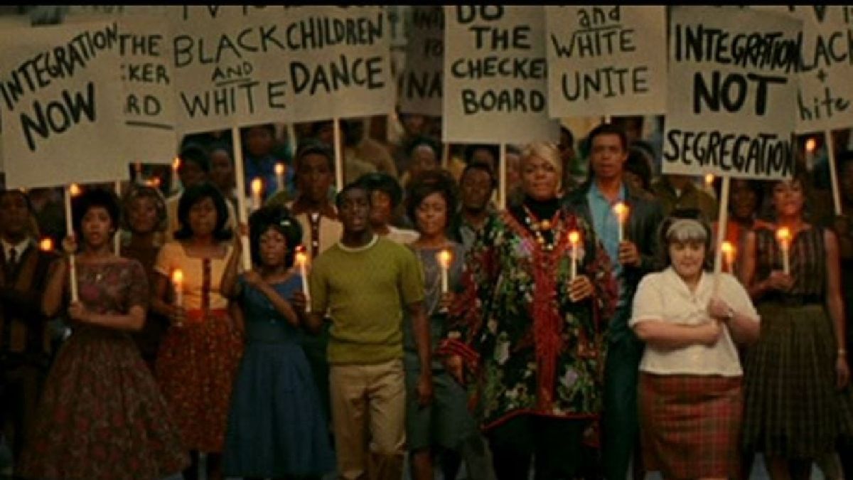 The protest scene in Hairspray.