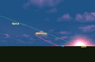 As seen from Europe and North America, the ecliptic makes a shallow angle with the horizon, so Mercury is not well placed.
