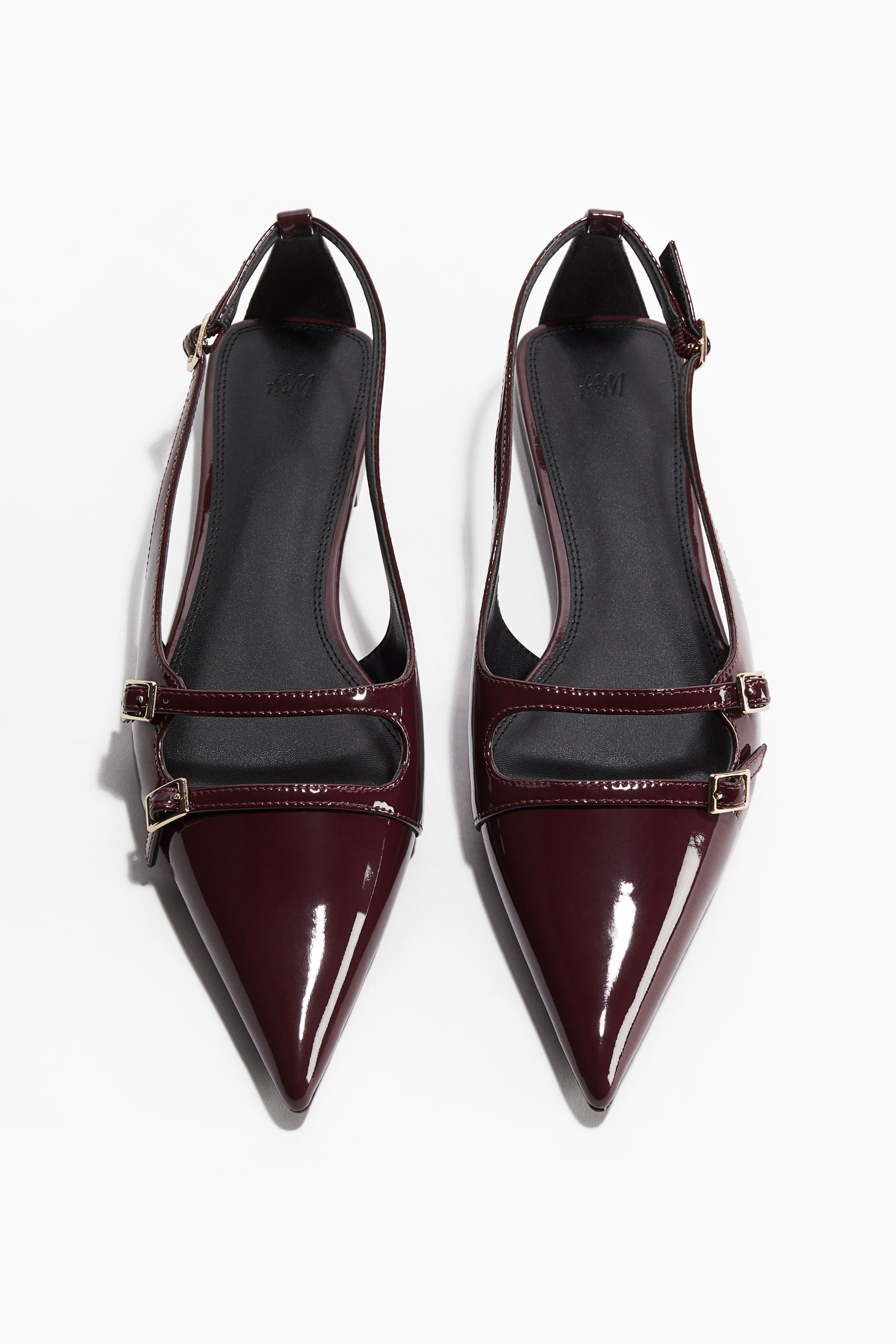 Patent Slingbacks - Burgundy