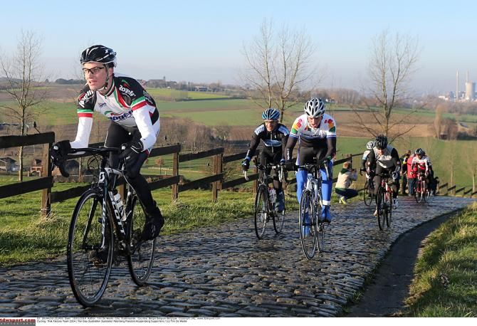 Fans took part in a sportif on the Tour of Flanders course