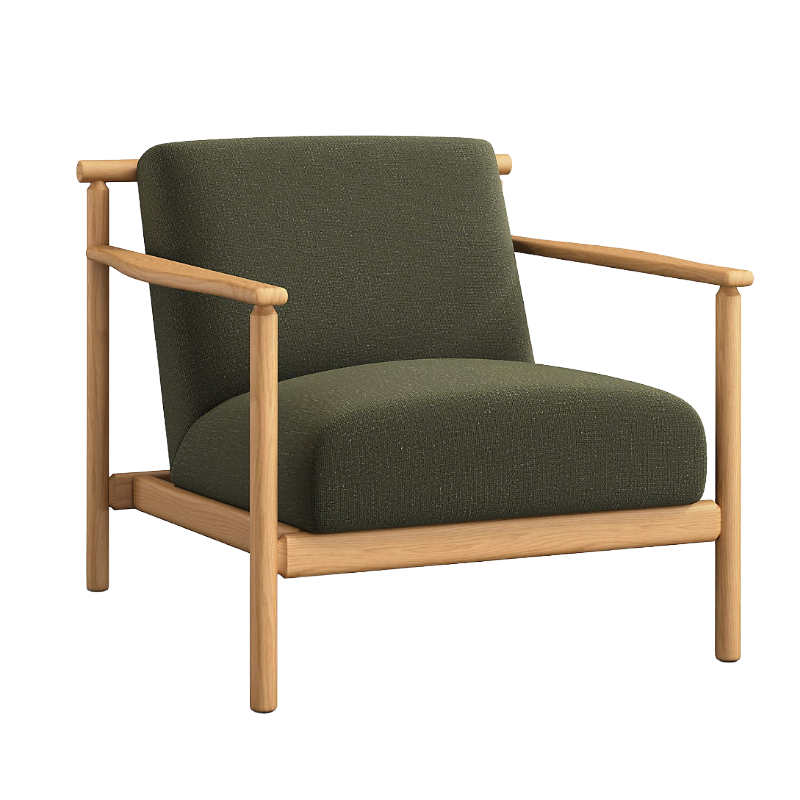 Crate &amp;amp; Barrel, Ojai Upholstered Wood Frame Accent Chair