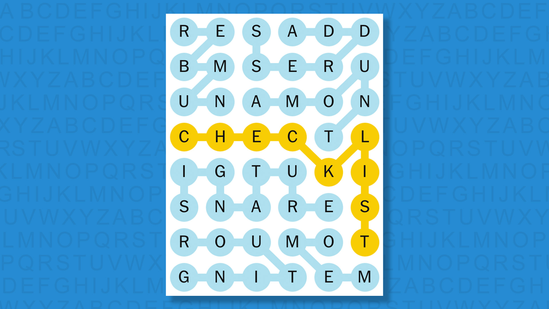NYT Strands answers for game 596 on a blue background