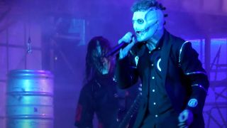 Corey Taylor live on stage with Slipknot