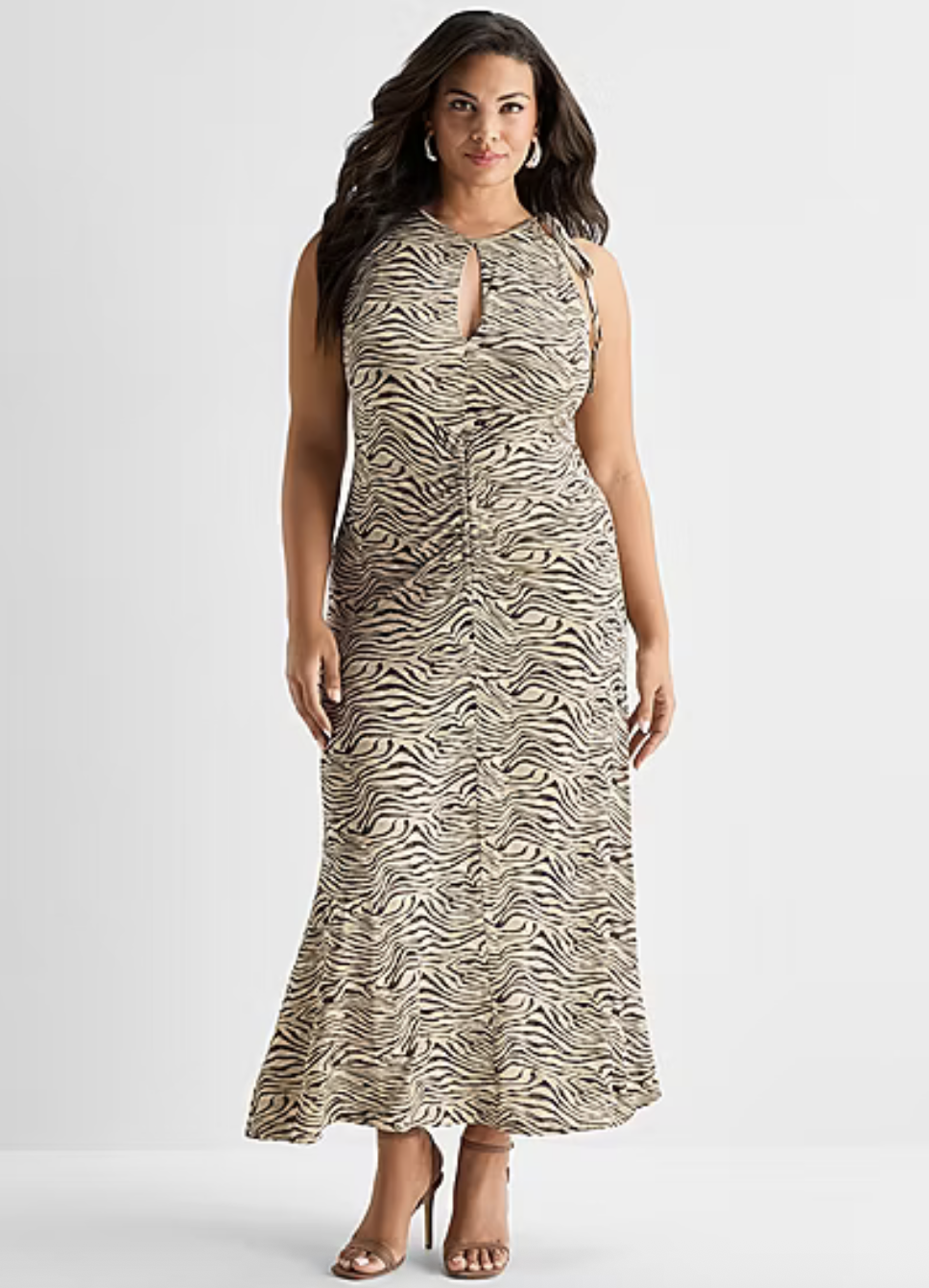 JCPenney, Ashley Graham Womens Plus Keyhole Neck Sleeveless Maxi Dress