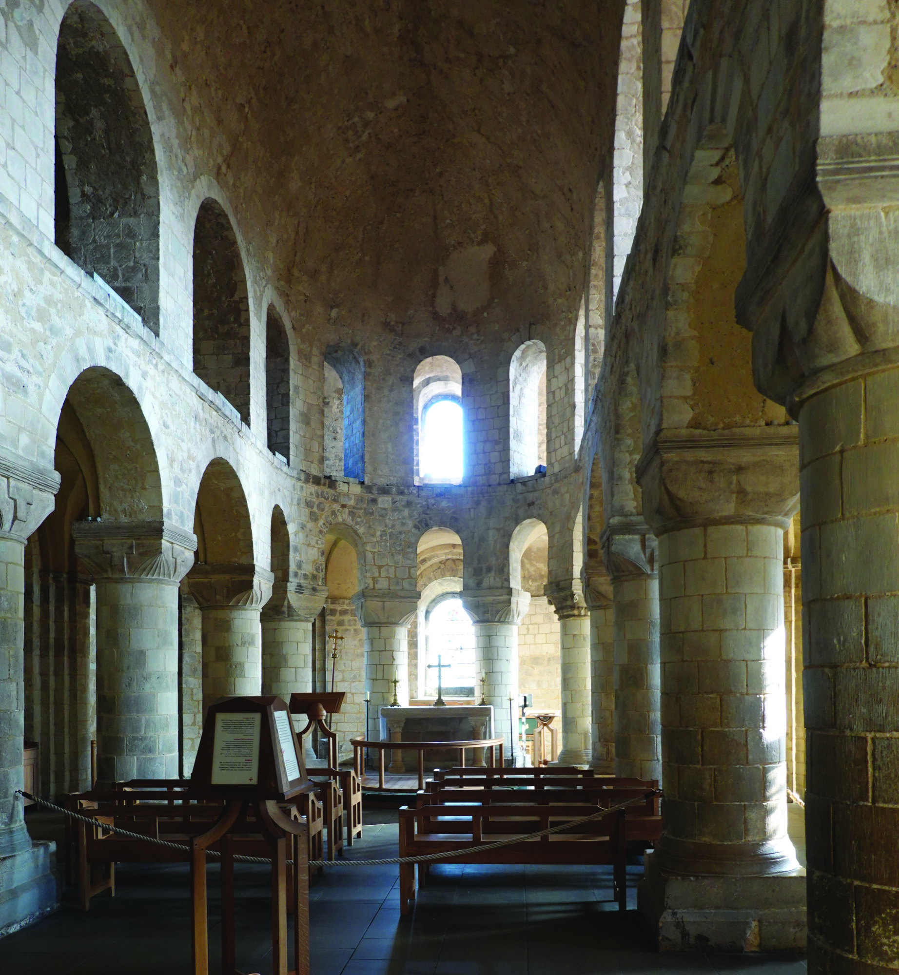 The interior of the Chapel of St John in the Tower of London.