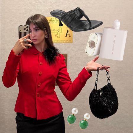 A collage of Alyssa Brascia surrounded by fashion and beauty products on sale at Nordstrom's Half-Yearly Sale.