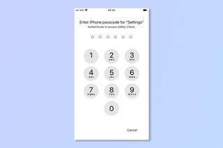 The iPhone passcode screen