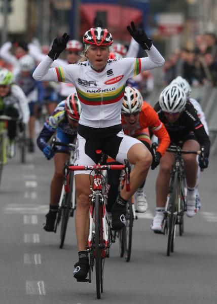 Leleivyte crosses the line with plenty of time to celebrate