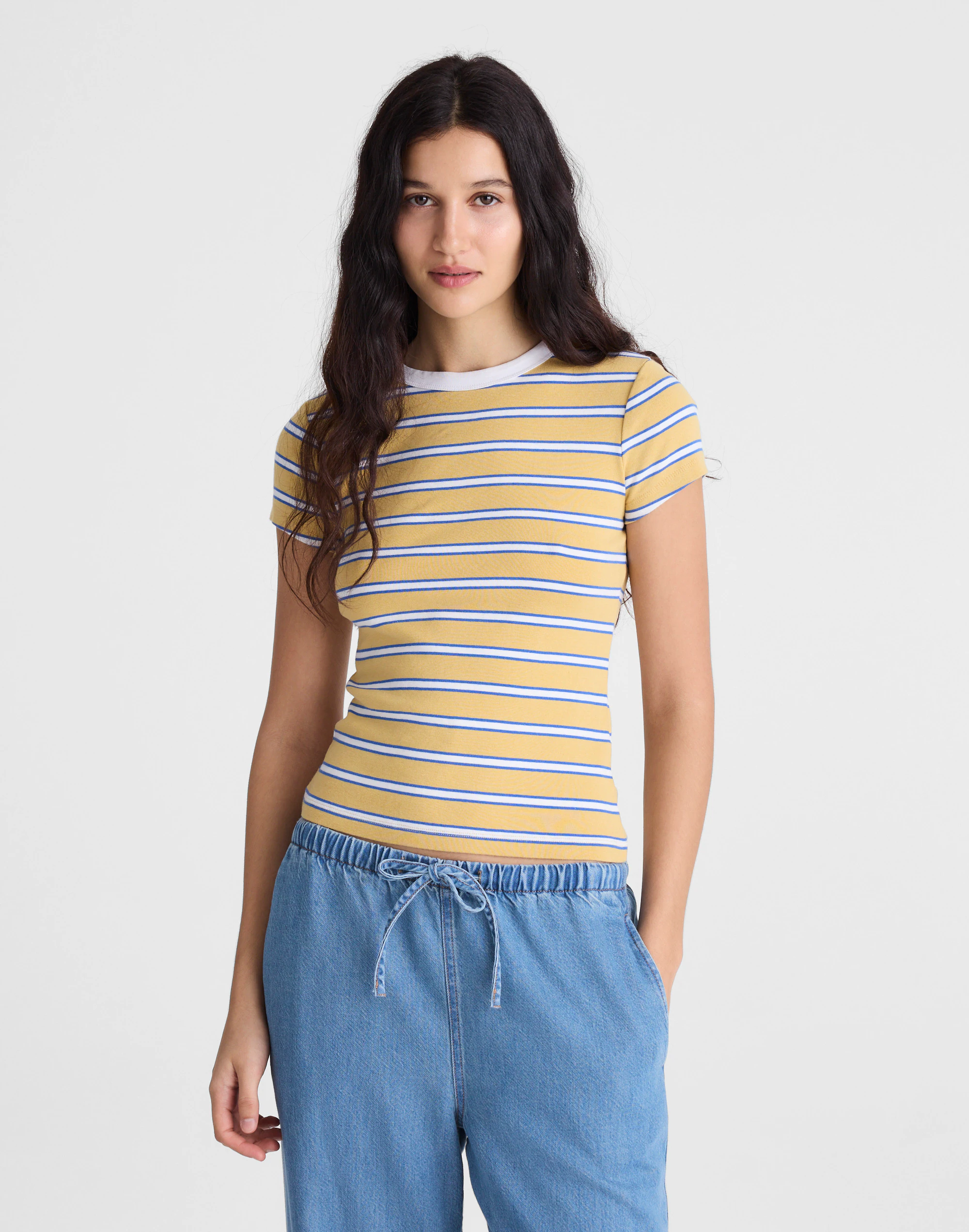 The '90s Crewneck Tee in Compact Cotton